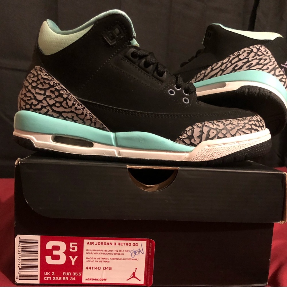 Jordan retro 3 bleached turquoise